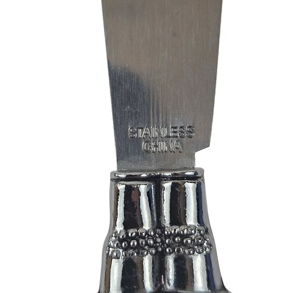 Christmas Spreader Knives Cake Server Santa Snowman Holiday Flatware Lot Charcut - Picture 8 of 12